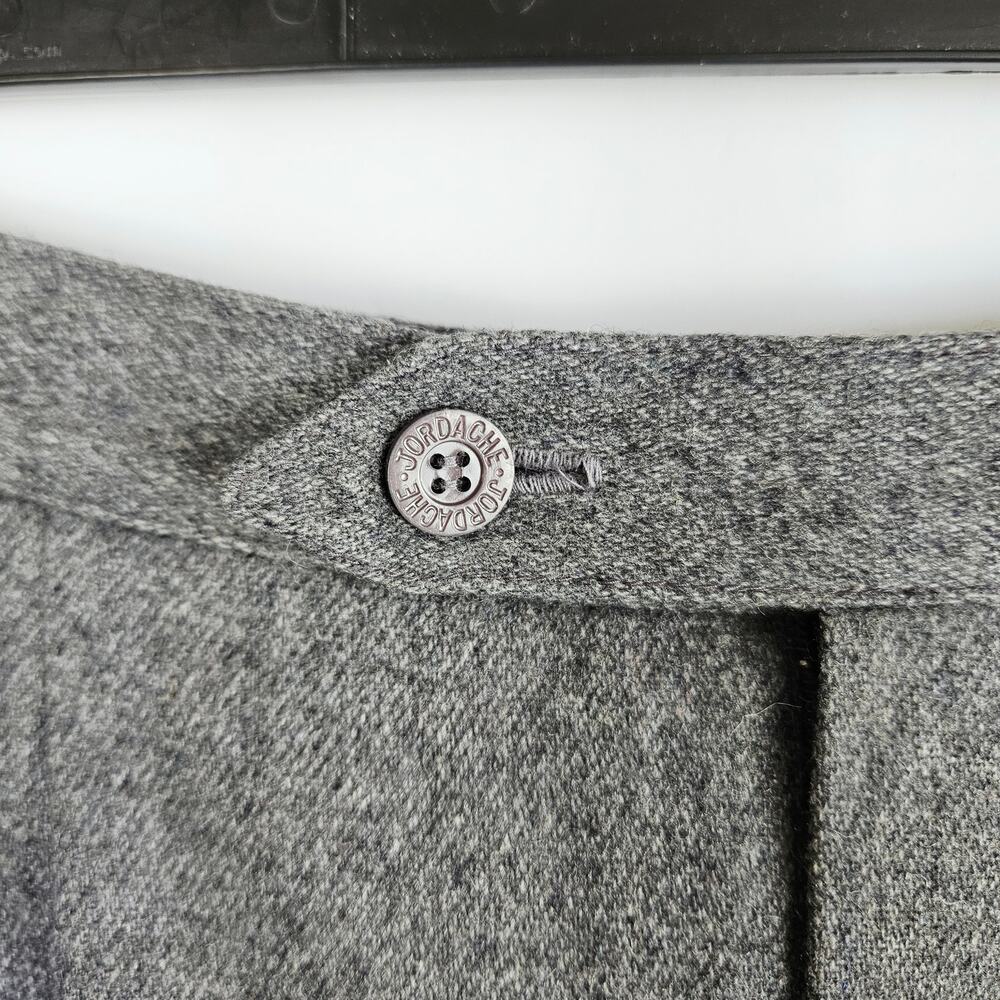 Jordache 90s Y2K Wool Blend Midi Skirt Size 12 Gray Dark Academia Career Vintage - Picture 5 of 10